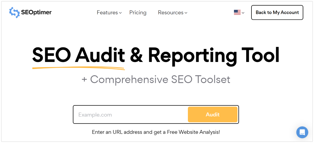 SEOptimer SEO audit and reporting tool for agencies